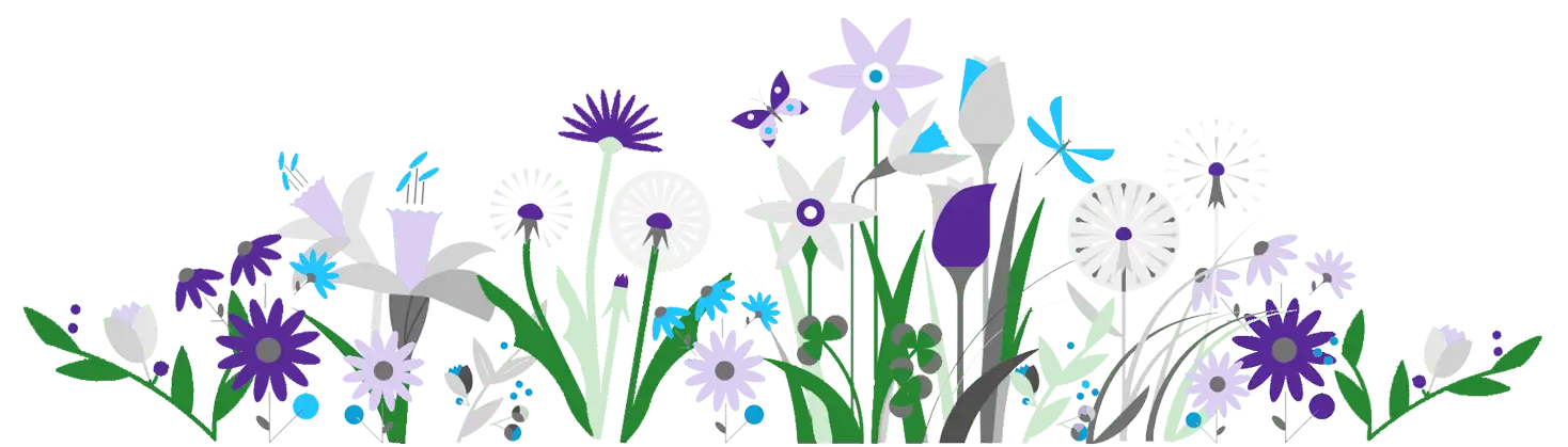 flowers in footer