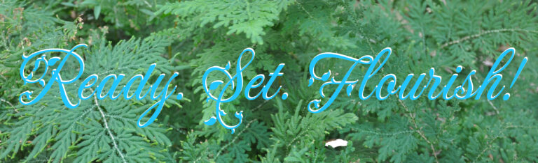 Ready Set Flourish Green Background